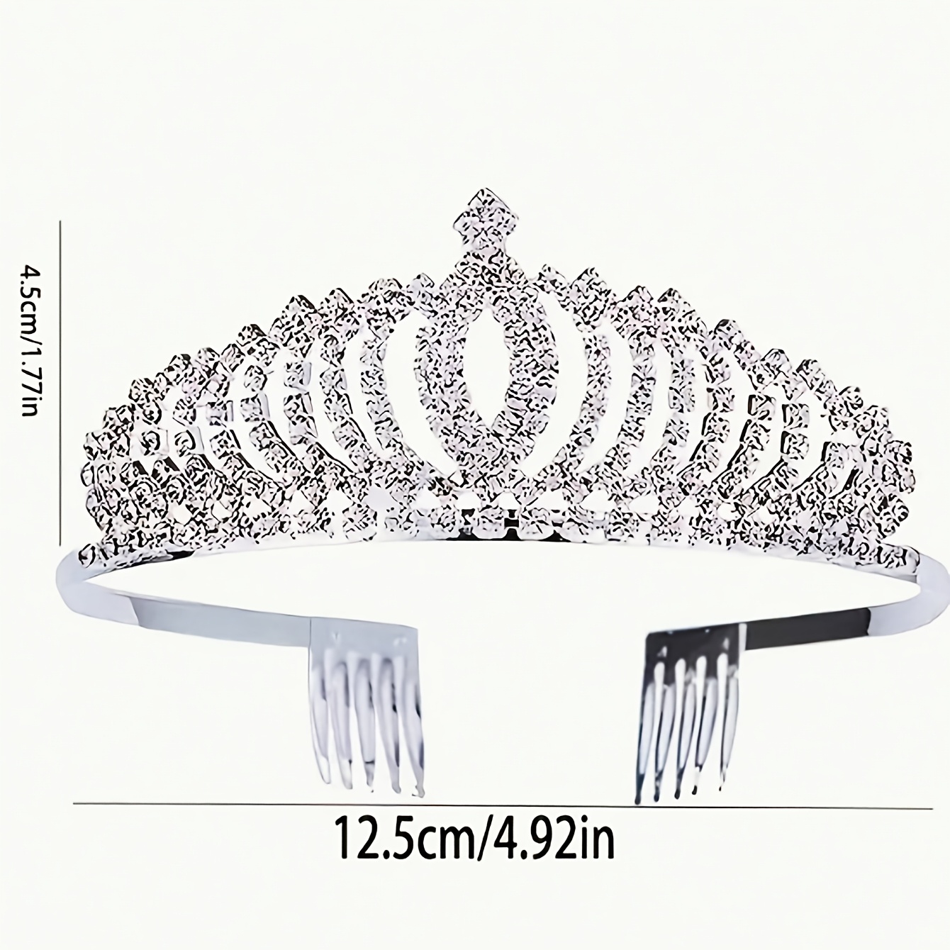 Royal Princess Tiara Headband, Full Rhinestone Crown